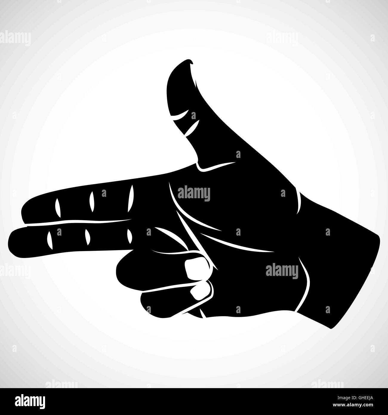Icon hand sign pistel for creative use in graphic design Stock Vector