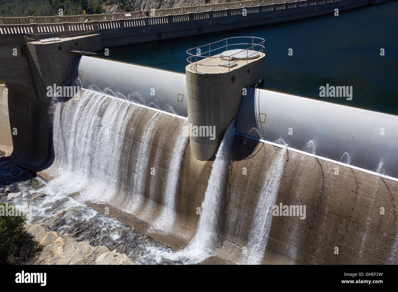 O'Shaughnessy Dam and Hetch Hetchy Reservoir. Yosemite National Park