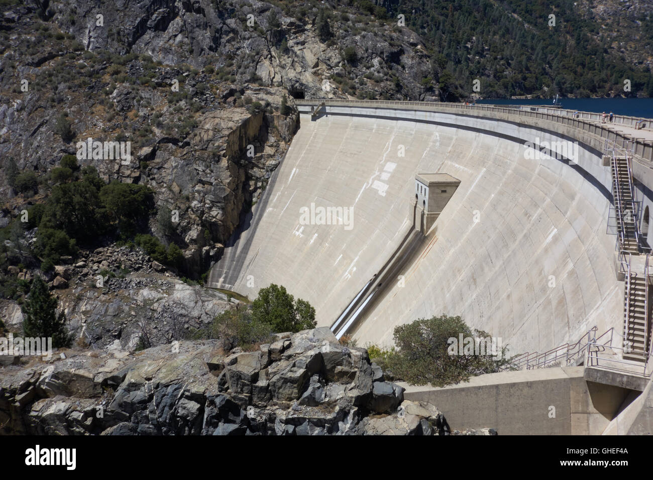 O'Shaughnessy Dam and Hetch Hetchy Reservoir. Yosemite National Park