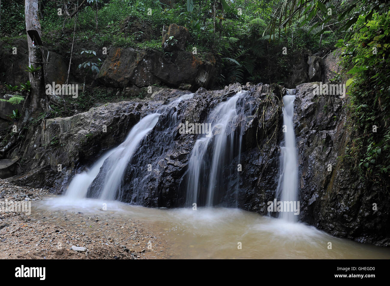 Nature beauty of rain forest waterfalls Stock Photo Alamy