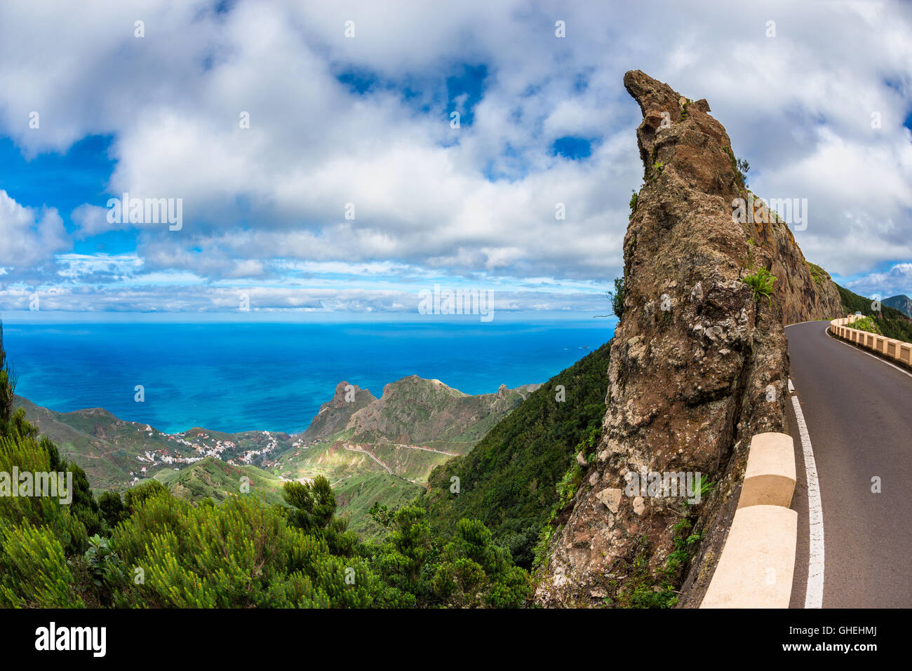 High angle view on Taganana Tenerife Stock Photo