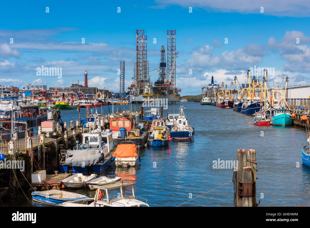 Fishing Harbour of IJmuiden Netherlands Stock Photo