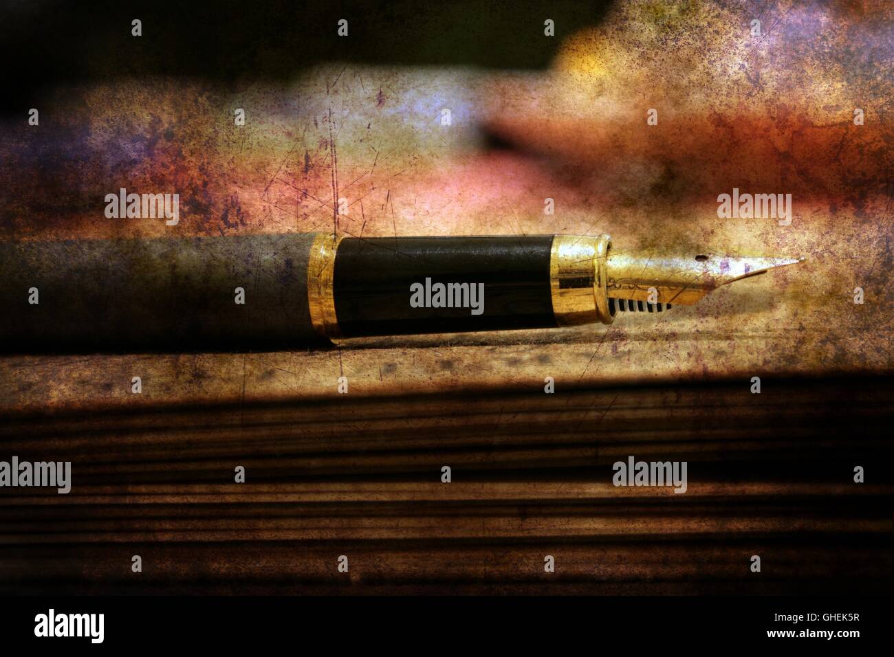 Fountain pen and old letter Stock Photo - Alamy
