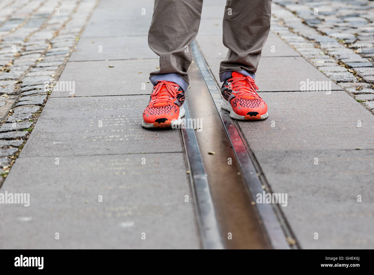 Royal Observatory Greenwich with Prime Meridian of the World and Greenwich Mean Time (GMT). Stock Photo