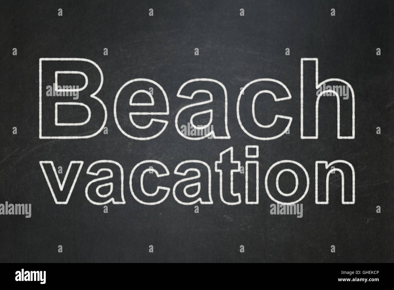 Vacation concept: Beach Vacation on chalkboard background Stock Photo ...