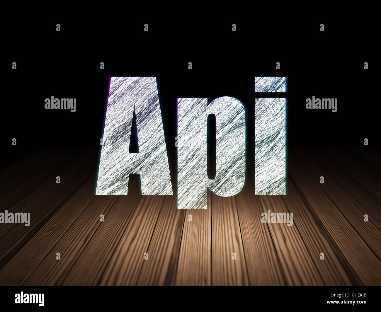 Software concept: Api in grunge dark room Stock Photo - Alamy