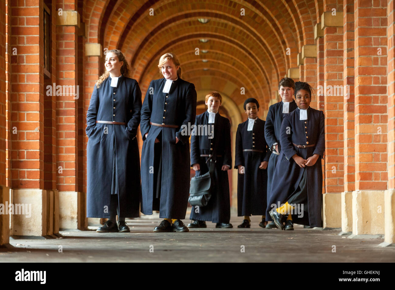 Pupils At Christ s Hospital School Near Horsham West Sussex Wearing Pupils At Christ s Hospital School Near Horsham West Sussex Wearing