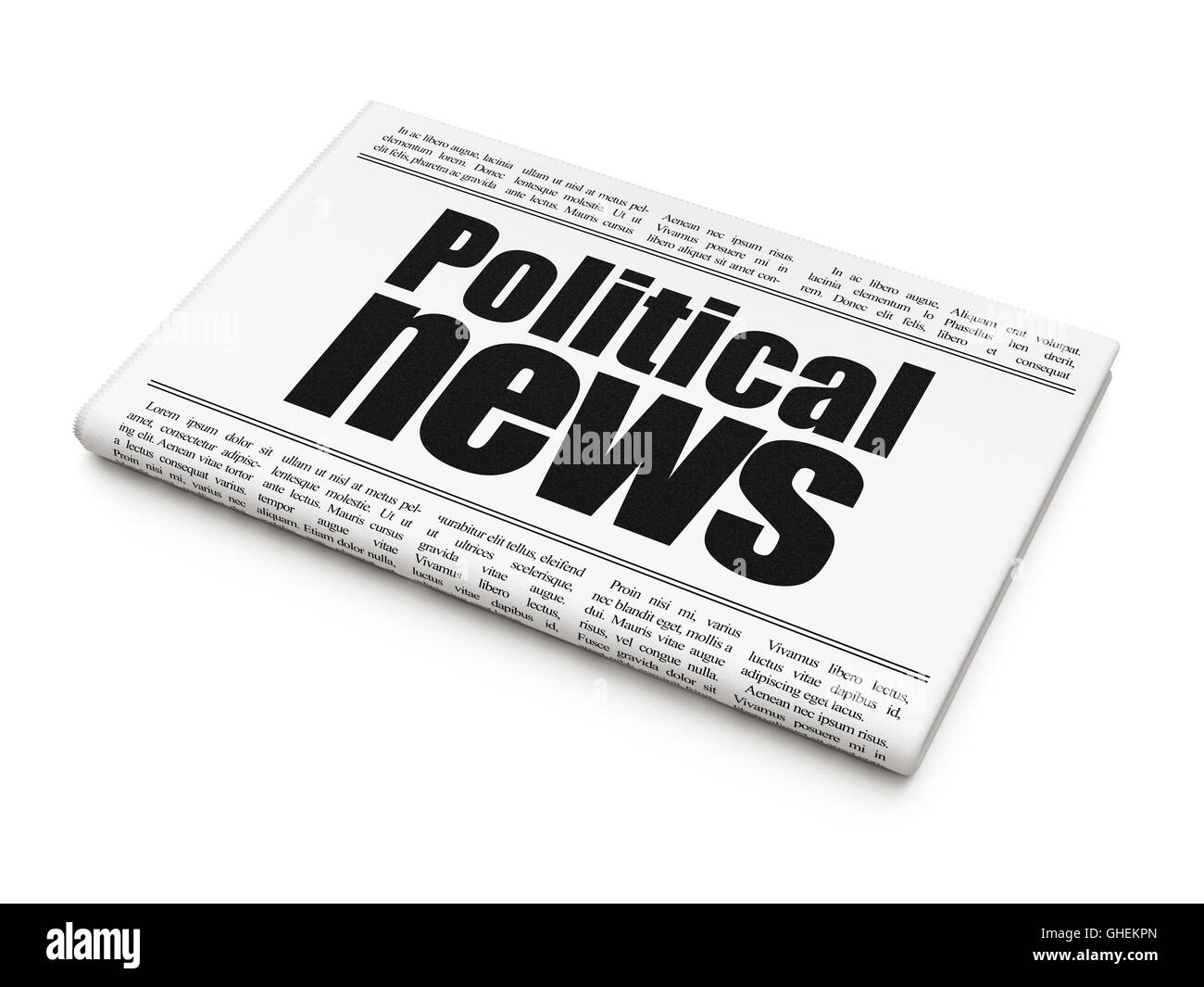 News concept: newspaper headline Political News Stock Photo - Alamy