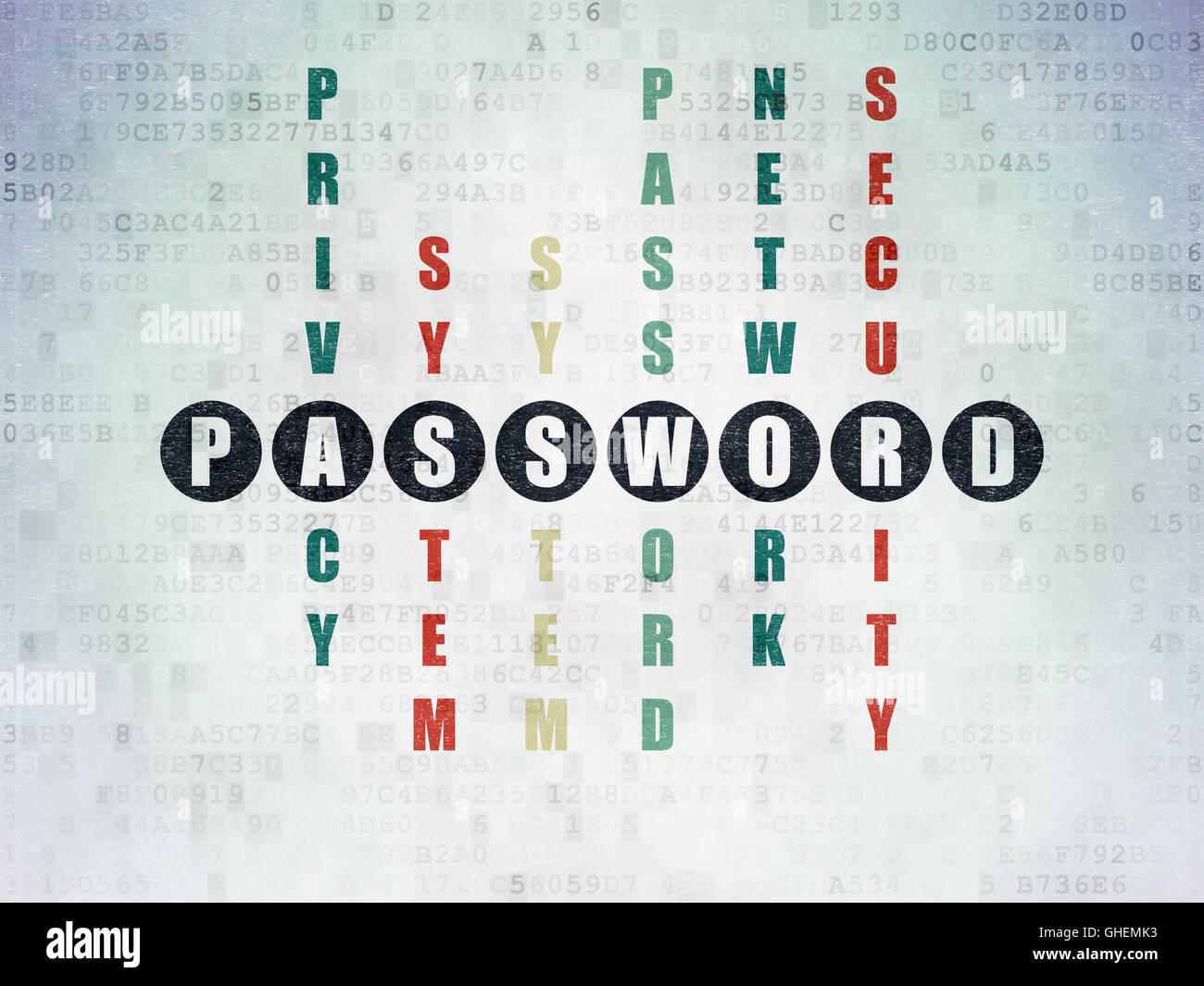 Protection concept: Password in Crossword Puzzle Stock Photo Alamy