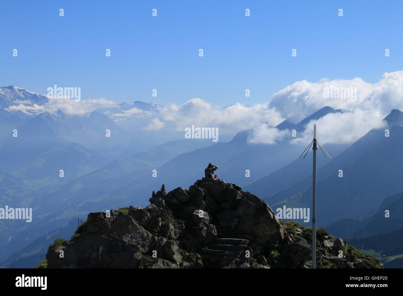 niesen, mountain, switzerland, hiking, alps Stock Photo