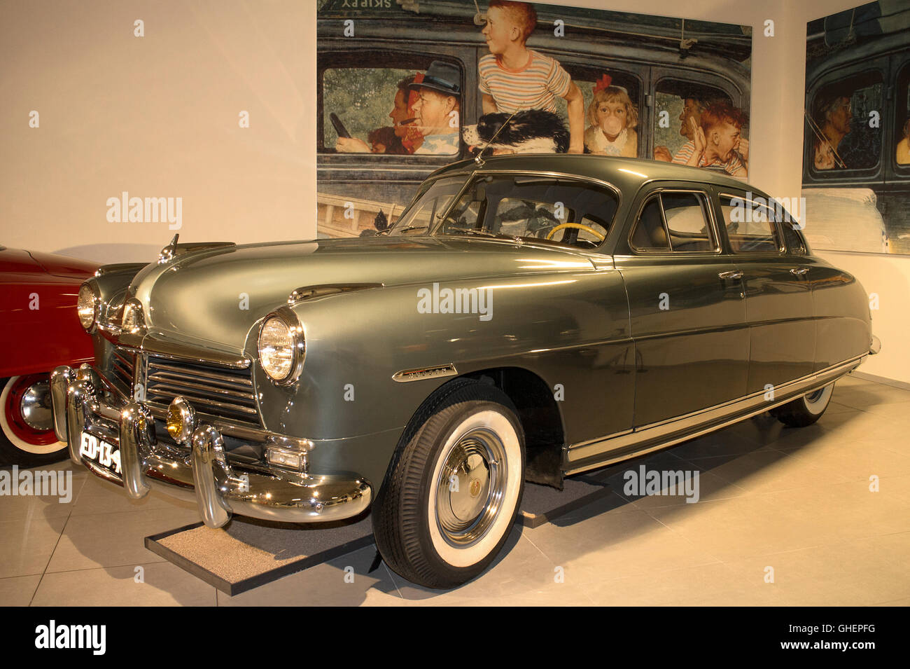 A 1948 Hudson Commodore 8 at the Louwman Museum, The Hague, Netherlands Stock Photo
