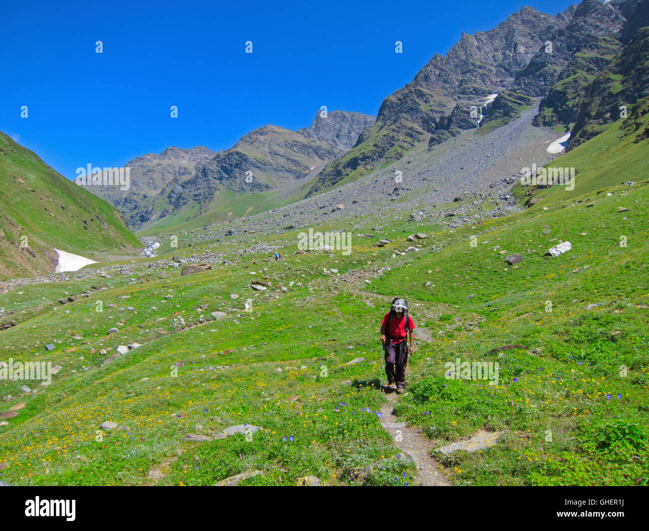 Bhaba Pass Trek (Himachal Pradesh, India) Stock Photo