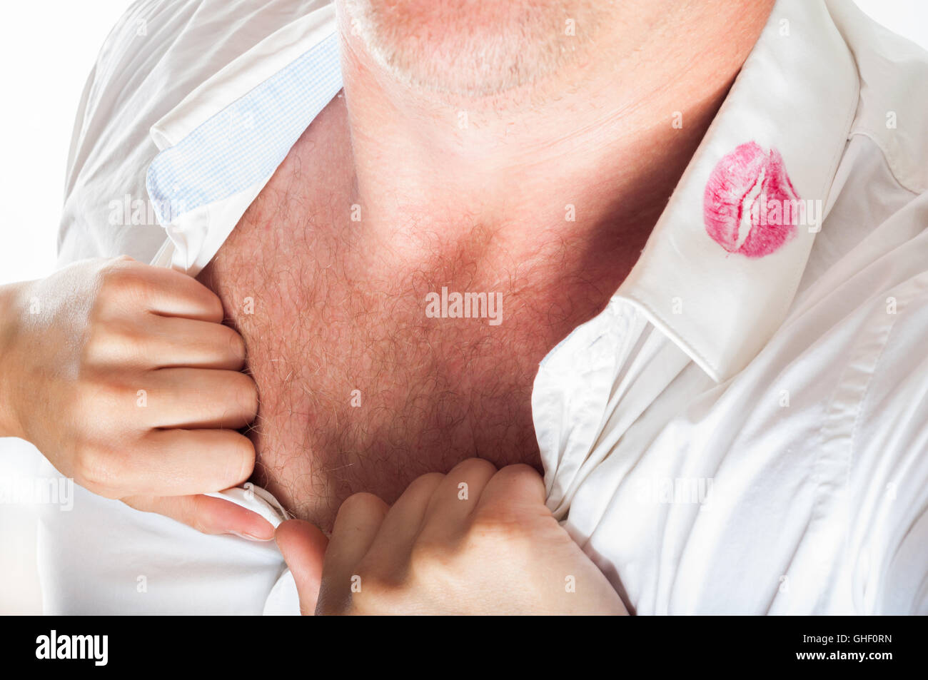 Woman man lipstick kiss hi-res stock photography and images - Alamy