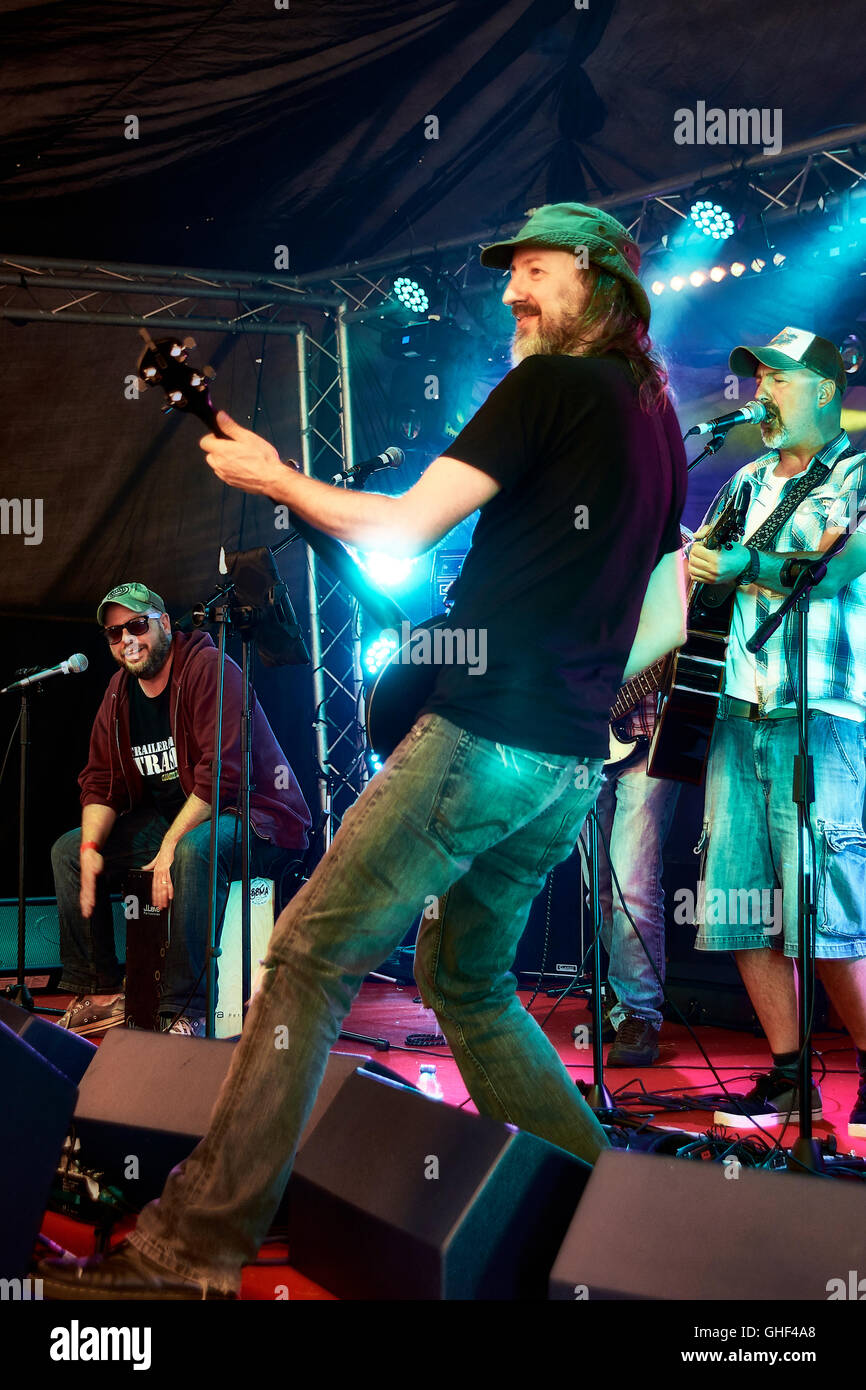 Performers on stage at Rock Music festival Stock Photo - Alamy