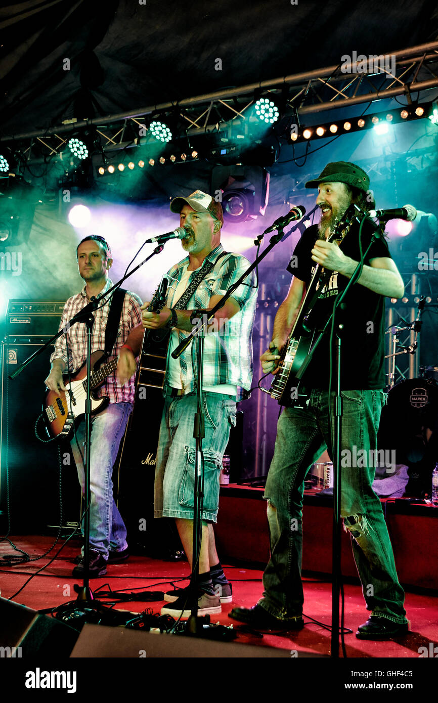 Performers on stage at Rock Music festival Stock Photo - Alamy