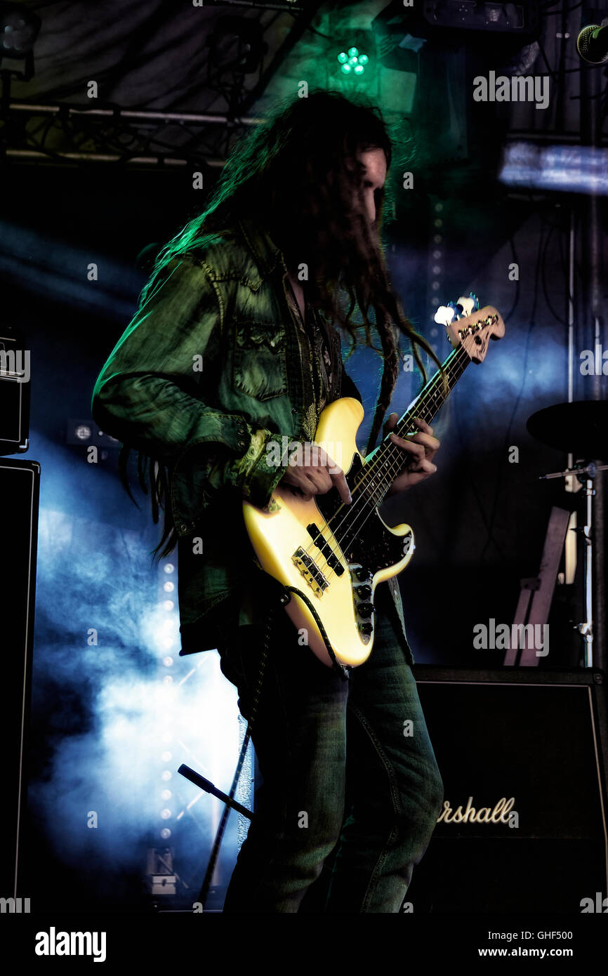 Performers on stage at Rock Music festival Stock Photo - Alamy