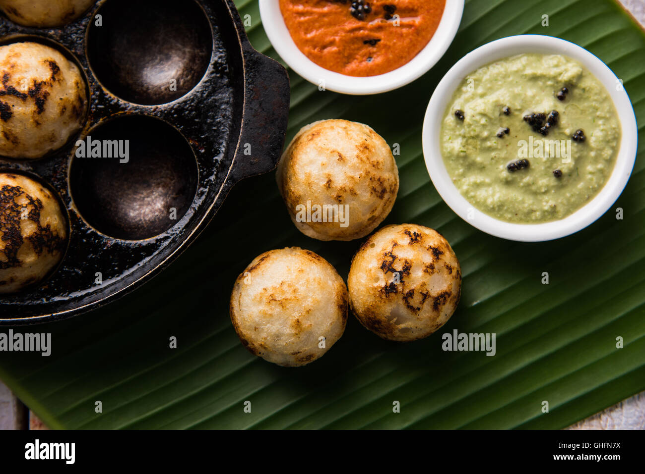 south indian popular food Appe or Appam or Rava Appe Stock Photo - Alamy