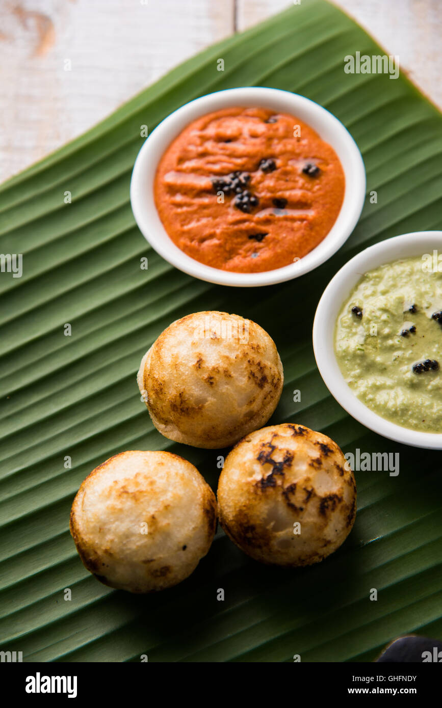 south indian popular food Appe or Appam or Rava Appe Stock Photo