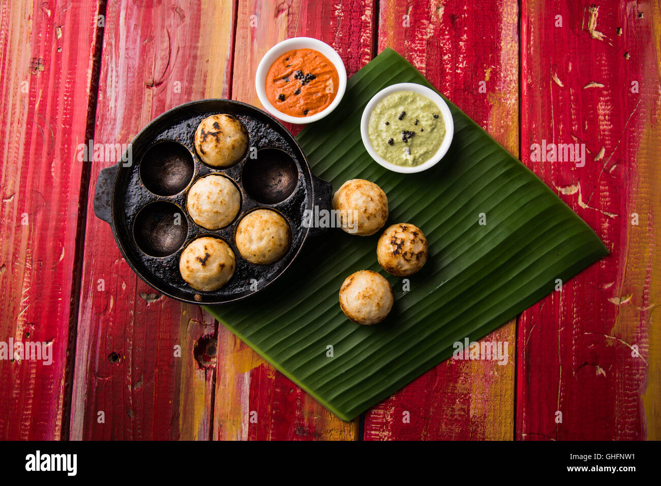 south indian popular food Appe or Appam or Rava Appe Stock Photo - Alamy