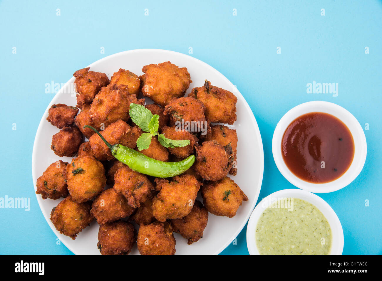 Delicious Tasty and Yummy Indian snacks made using Split Green gram known  as Moong Dal vada or moong dal pakoda or moong vada Stock Photo - Alamy