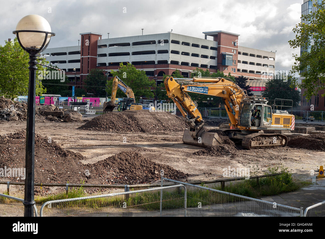 Construction Work Begins on the New Bupa Offices MediaCity Salford Quays Stock Photo