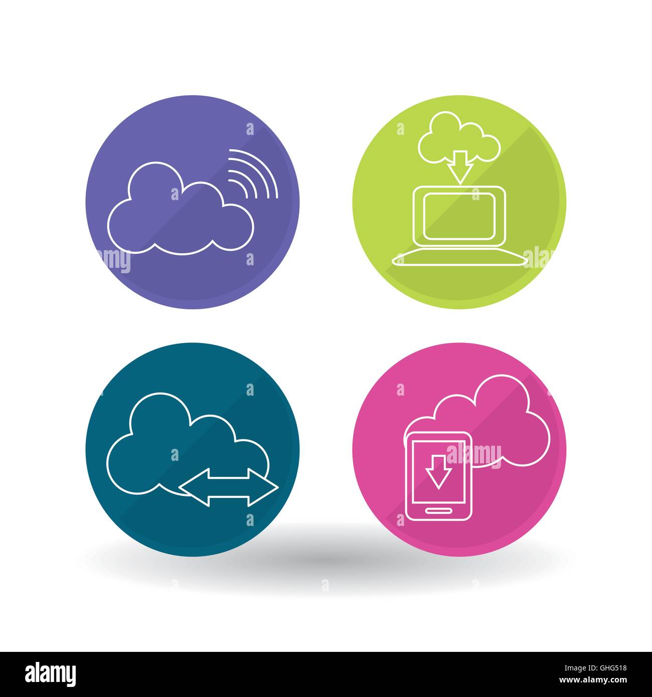 technology icon set design, vector illustration Stock Vector Image ...