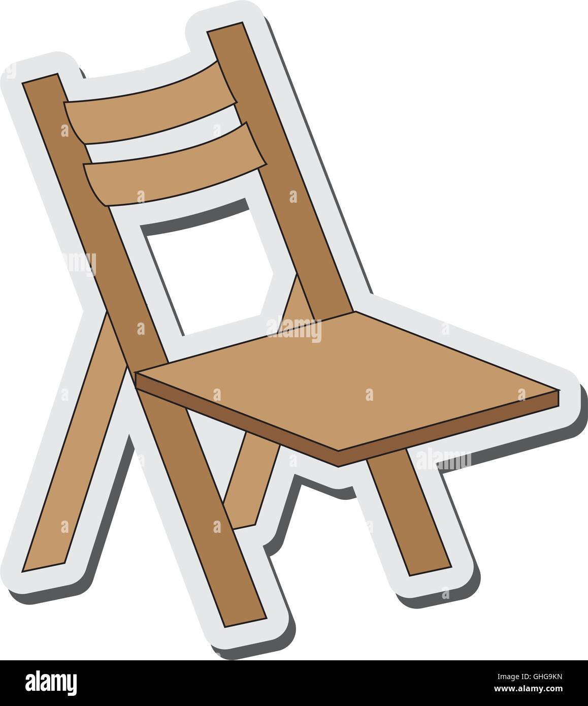 singlen folding chair icon Stock Vector Image & Art - Alamy