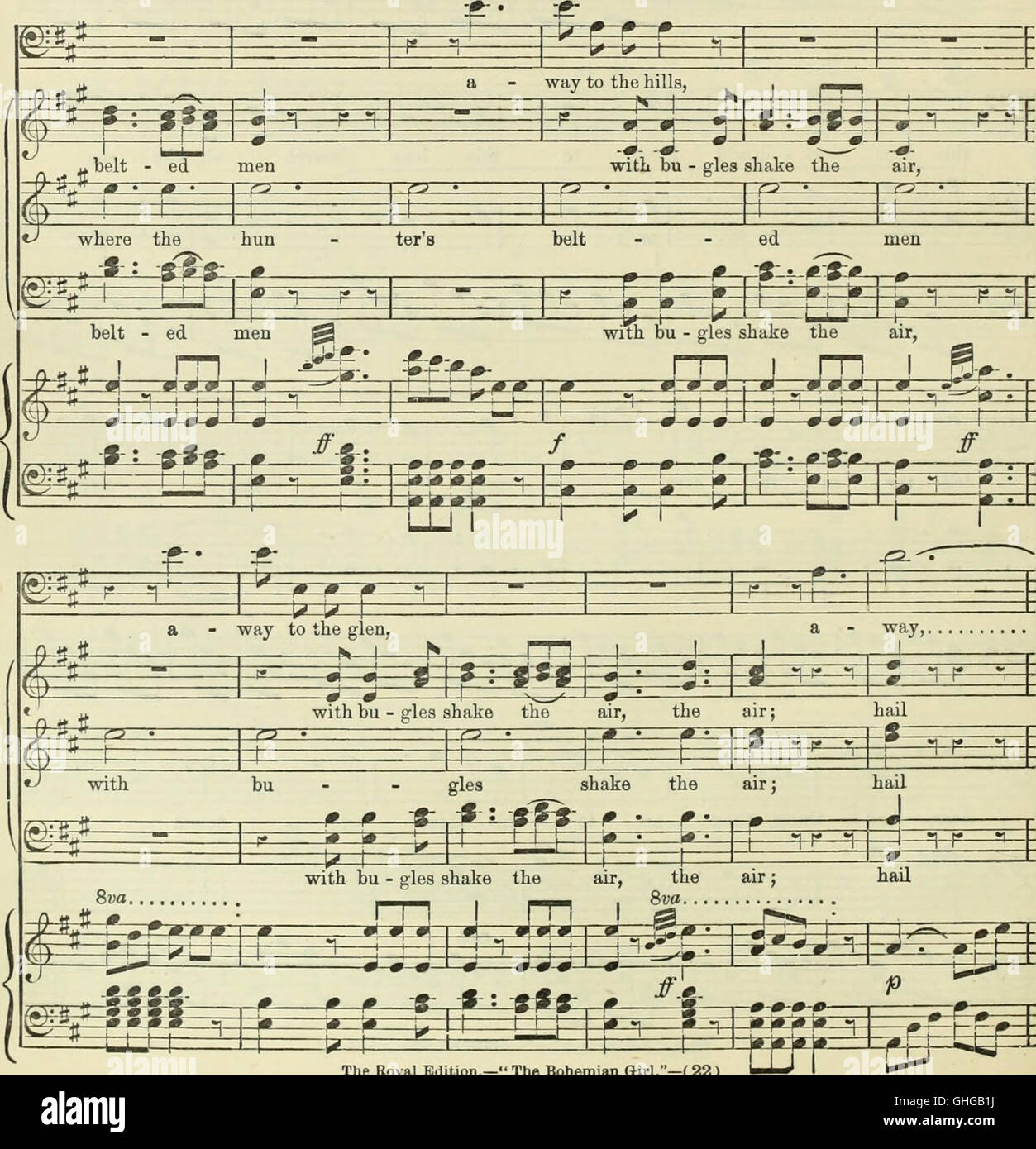 The Bohemian girl opera in three acts (1880 Stock Photo Alamy