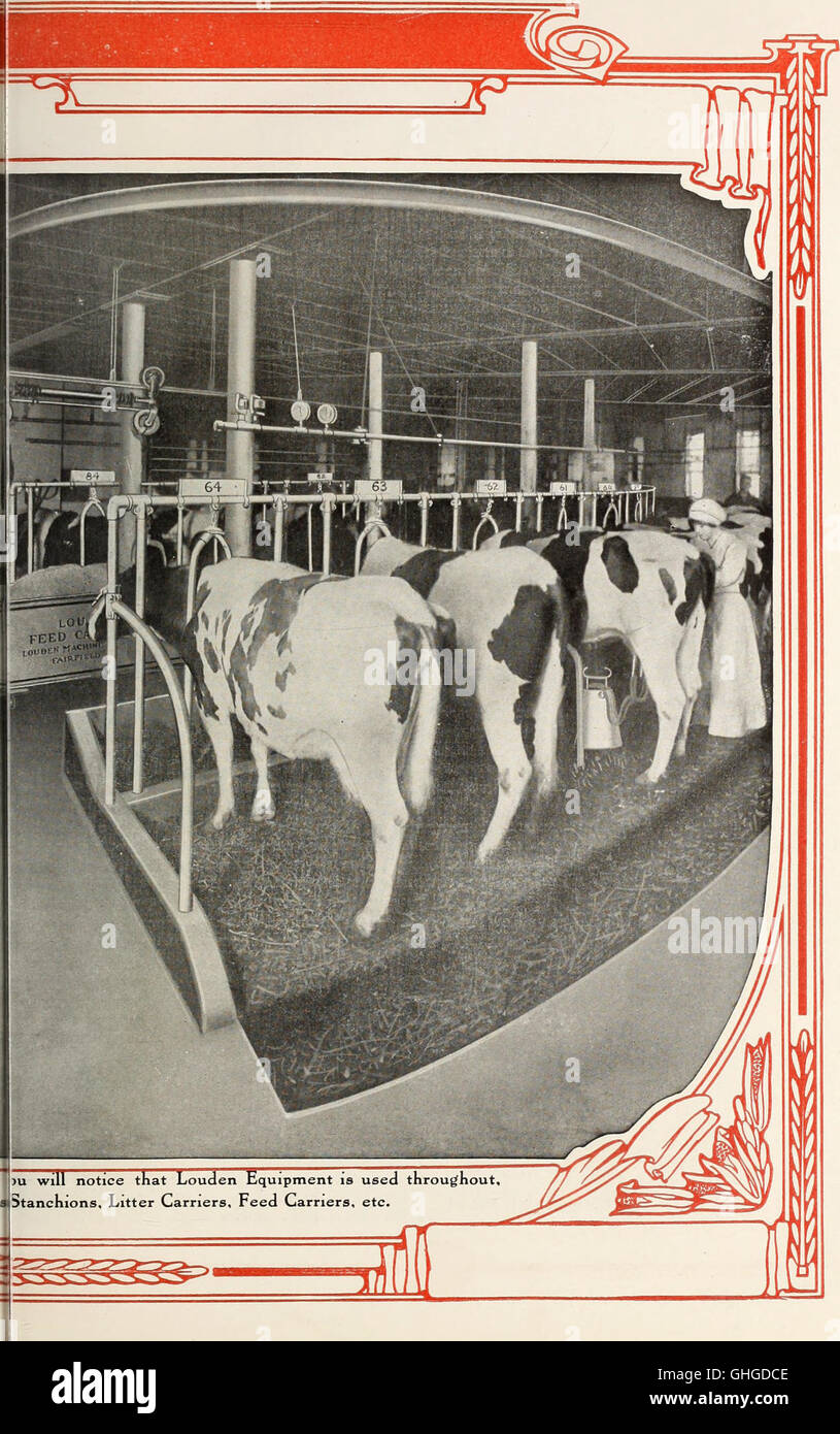 Dairy barn equipment, horse stable fittings, barn plans (1918 Stock
