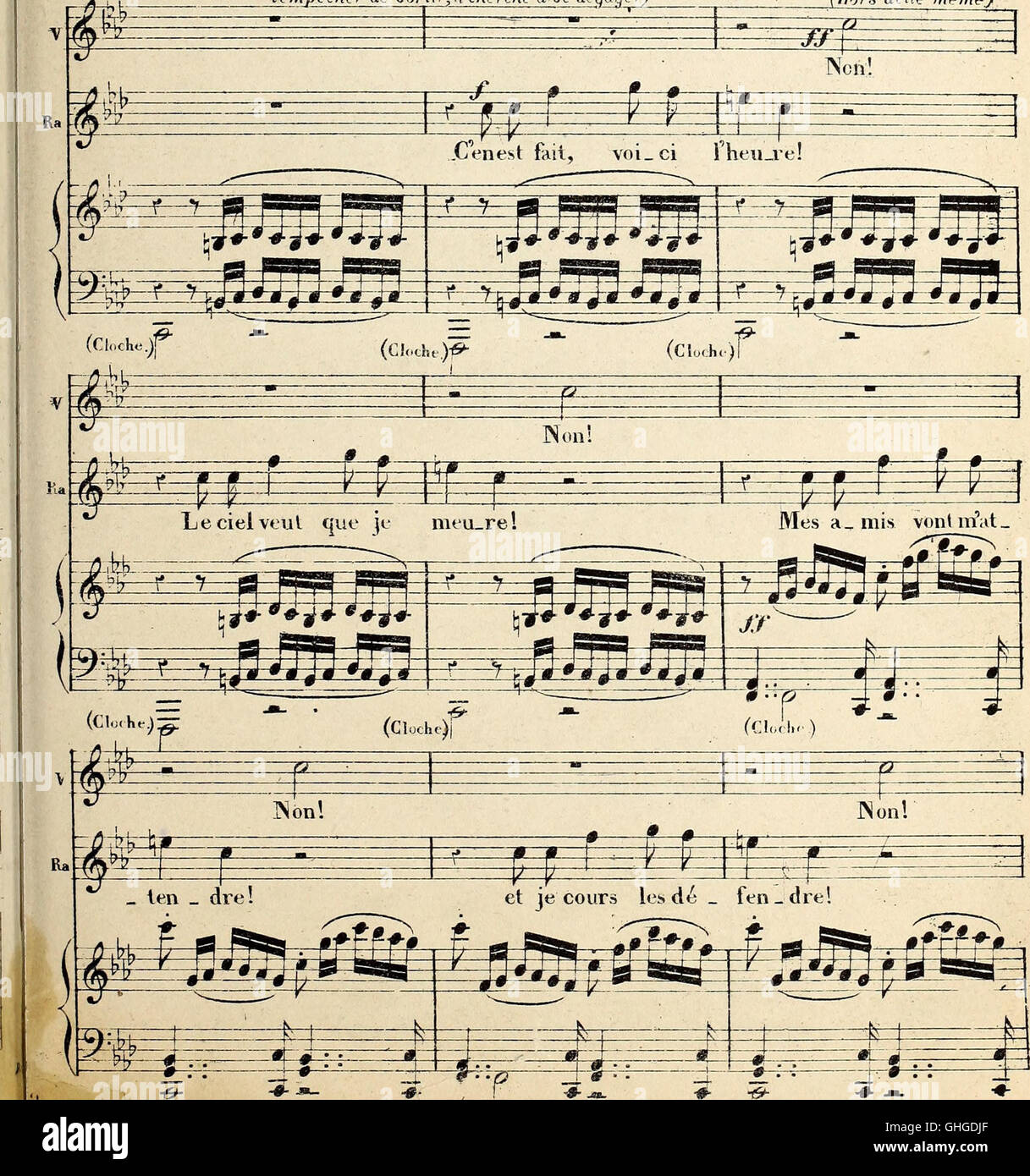 Les Huguenots - opéra en cinq actes (1800) Stock Photo