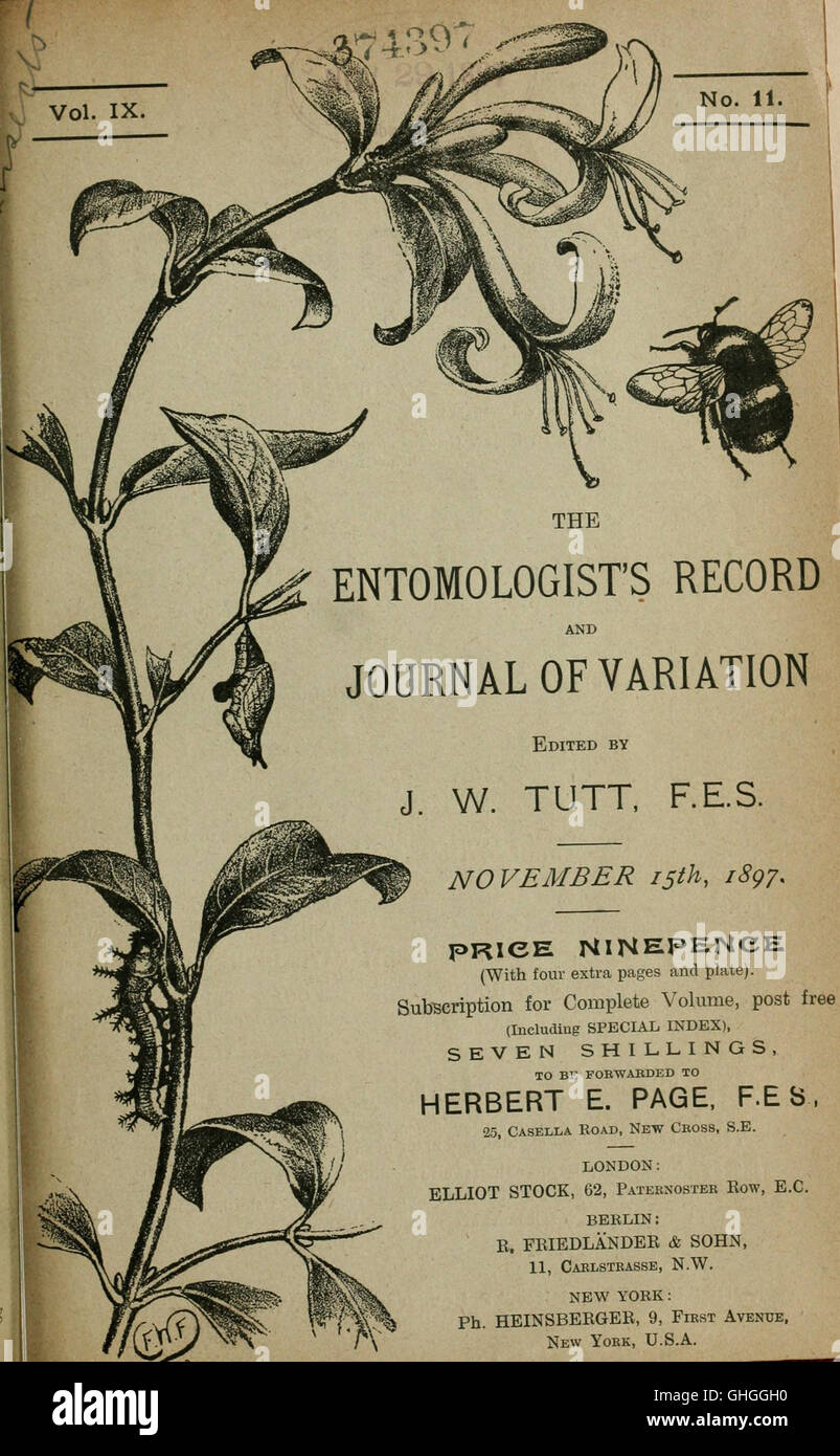 This 1897 journal provides detailed records on insect species, focusing ...
