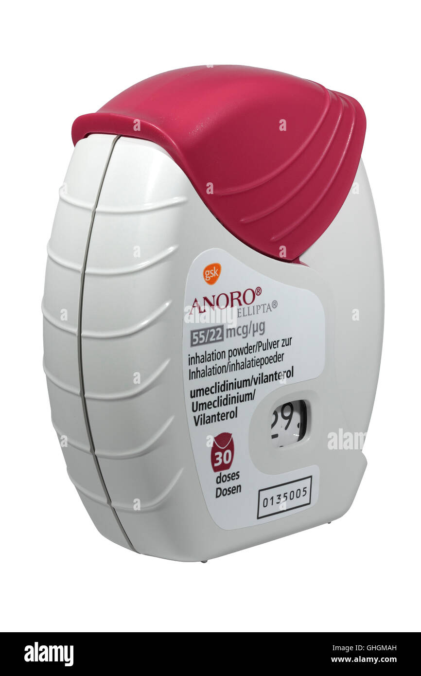 A 55 22 g dispenser of anoro ellipta umeclidinium vilanterol inhaler