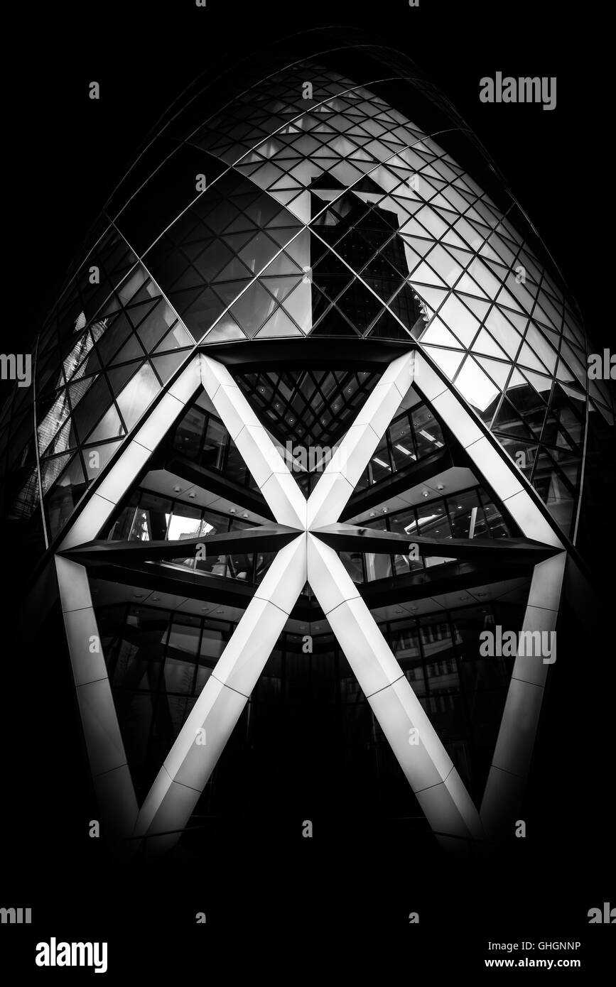 The Gherkin office building, City of London, London, United Kingdom Stock Photo