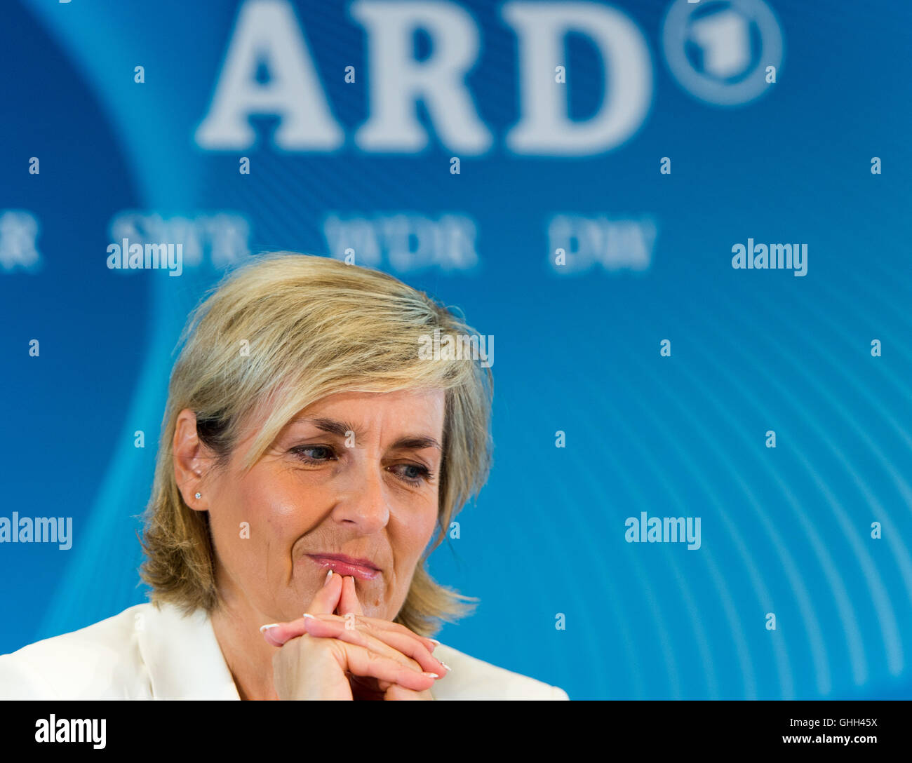 Berlin, Germany. 14th Sep, 2016. ARD chairwoman Karola Wille answering ...