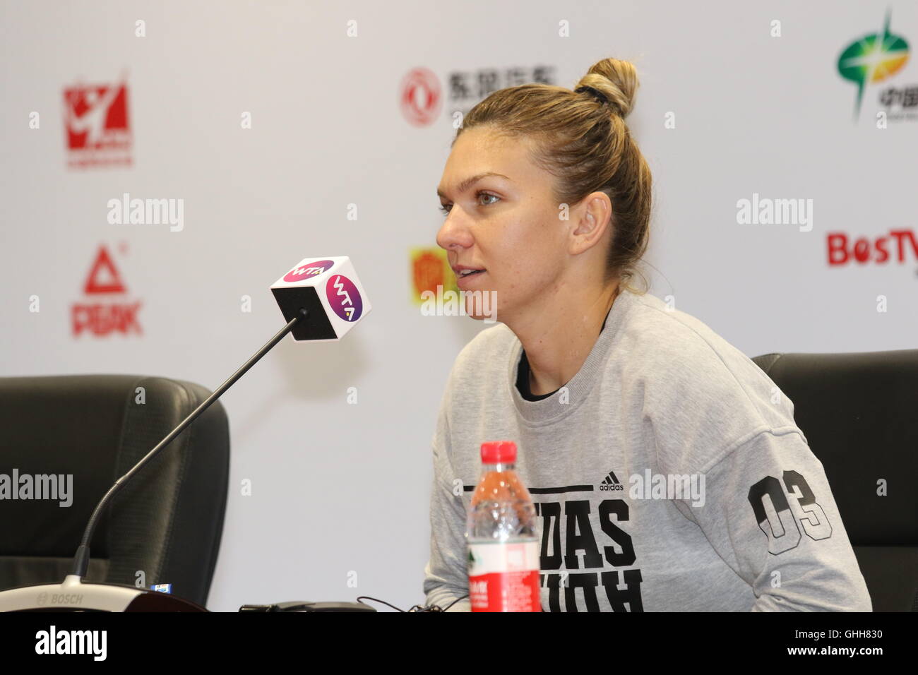 Wuhan, Wuhan, China. 28th Sep, 2016. .Romanian tennis player Simona