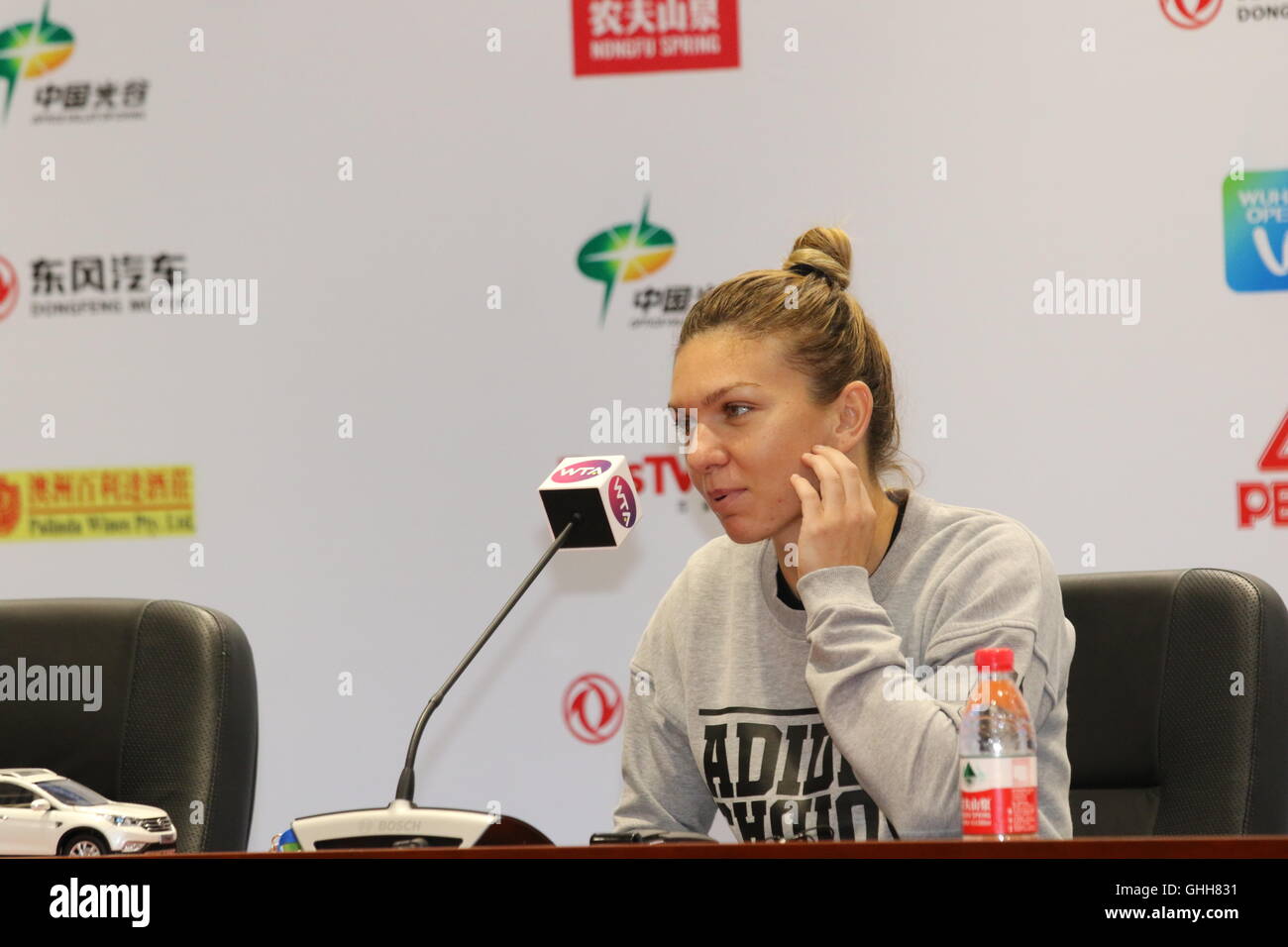 Wuhan, Wuhan, China. 28th Sep, 2016. .Romanian tennis player Simona