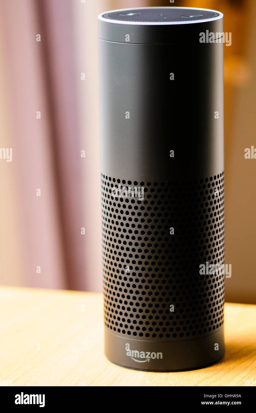 UK. 28th September, 2016. Amazon begins selling its Echo voice recognition device in the UK Credit:  Stephen Barnes/Alamy Live News Stock Photo