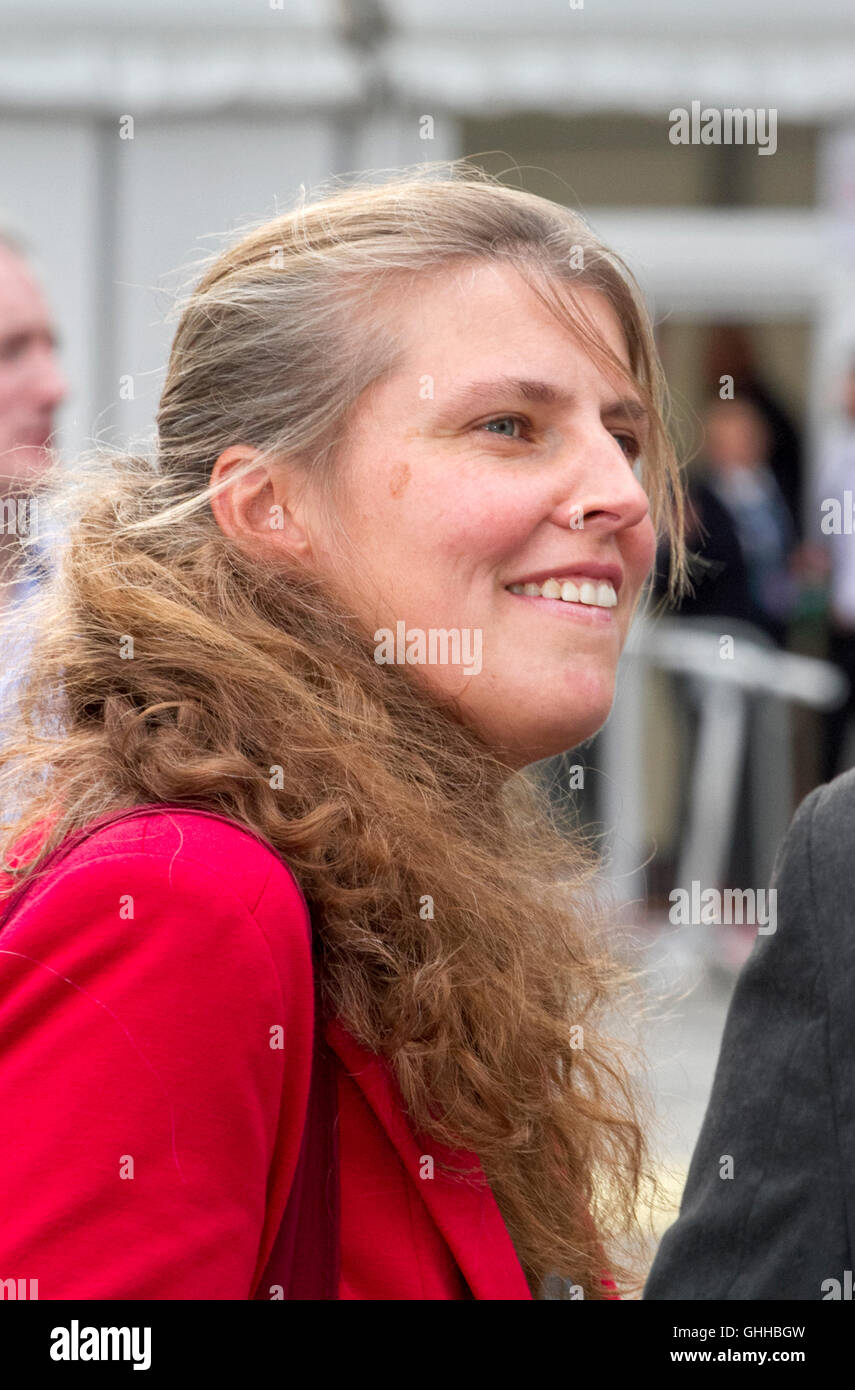 Liverpool, UK . 28th September, 2016. Final Day Labour Party Conference:   Rachael Maskell MP talks to loyal members & supporters after she leaves the final day of the Labour Party conference.  Rachael Helen Maskell (born 5 July 1972) is a Labour Party politician in the United Kingdom. She is the Member of Parliament (MP) for the constituency of York Central after retaining the seat for her party at the 2015 general election.  Credit:  Cernan Elias/Alamy Live News Stock Photo