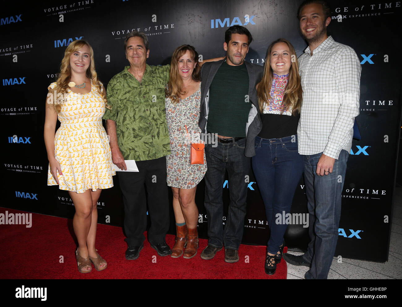 Los Angeles, CA, USA. 28th Sep, 2016.  Beau Bridges, Jordan Bridges, Emily Bridges, Dylan Bridges, Wendy Treece. Premiere Of IMAX's ''Voyage Of Time: The IMAX Experience'' held at the California Science Center. Photo Credit: Faye Sadou/AdMedia Credit:  Faye Sadou/AdMedia/ZUMA Wire/Alamy Live News Stock Photo