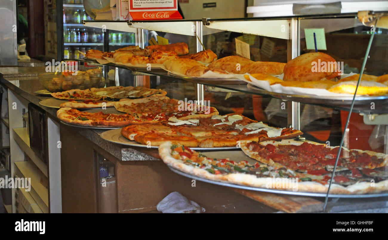 The Bronx, New York. October 30, 2015. A pizzaria in the Italian