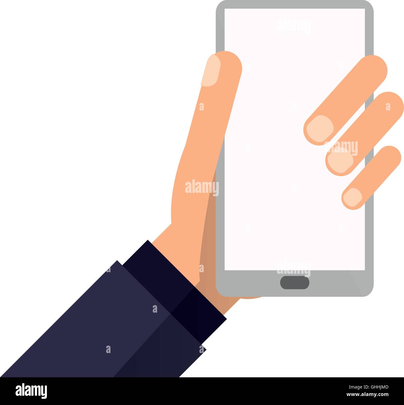hand holding modern cellphone icon Stock Vector Image & Art - Alamy