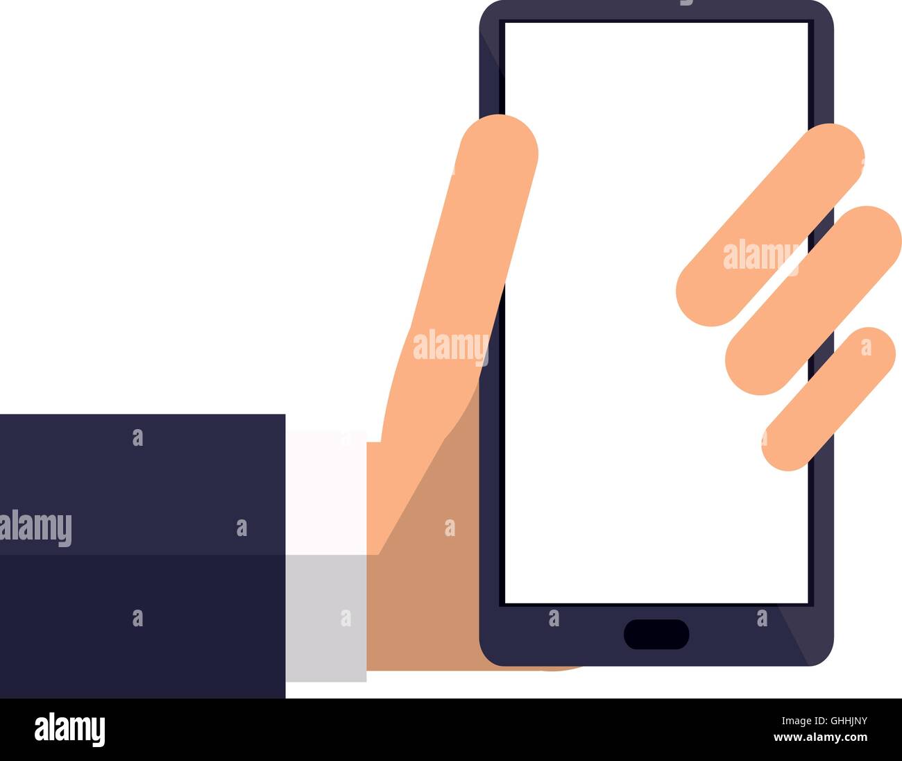 hand holding modern cellphone icon Stock Vector Image & Art - Alamy