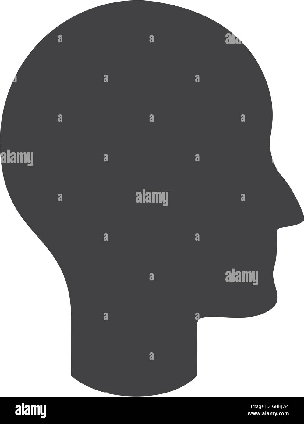 human head silhouette icon vector illustration Stock Vector Image & Art ...