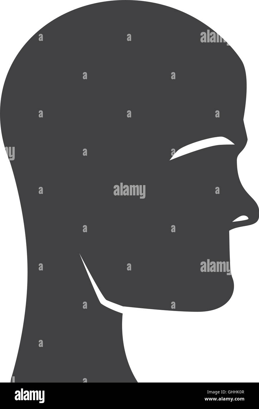 human head silhouette icon vector illustration Stock Vector Image & Art ...