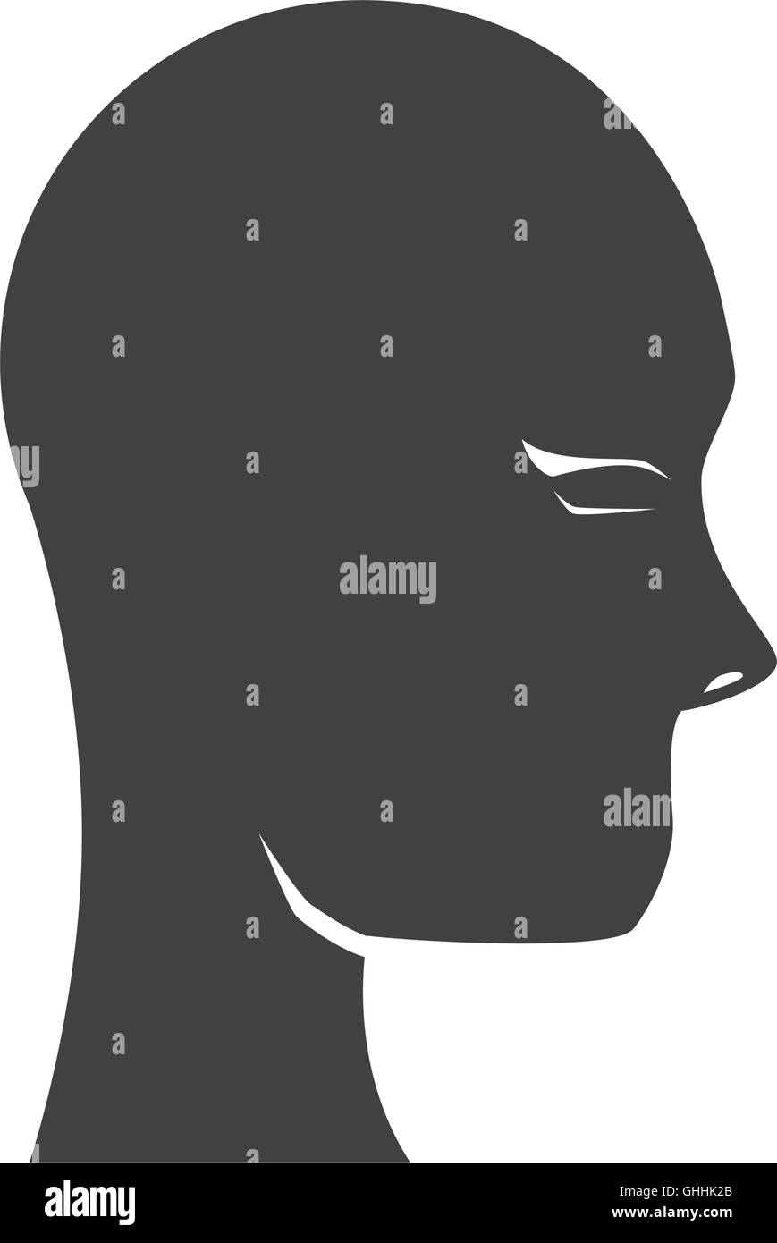 human head silhouette icon vector illustration Stock Vector Image & Art ...