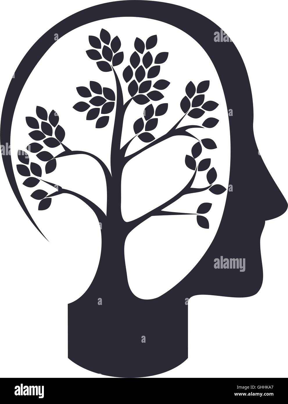 human head silhouette icon vector illustration Stock Vector Image & Art ...