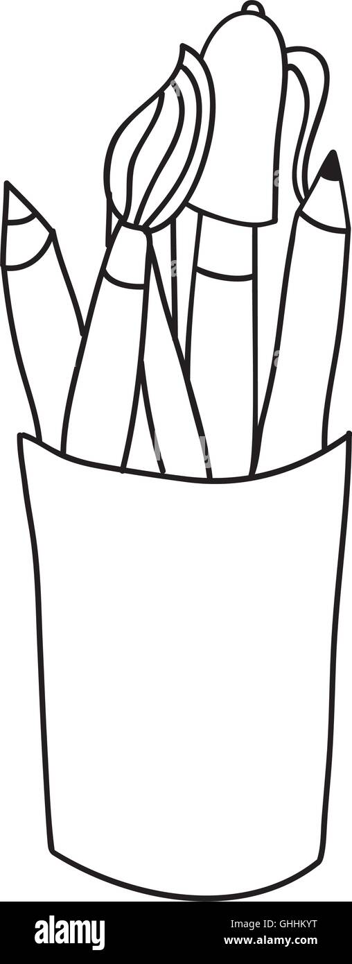 Paint pencil brush icon vector illustration Stock Vector Image & Art