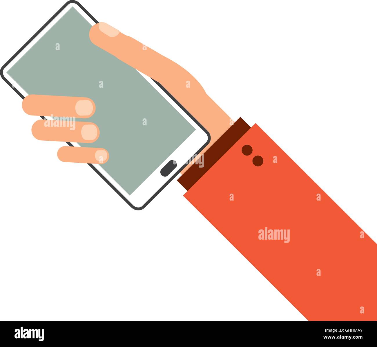 hand holding modern cellphone icon Stock Vector Image & Art - Alamy