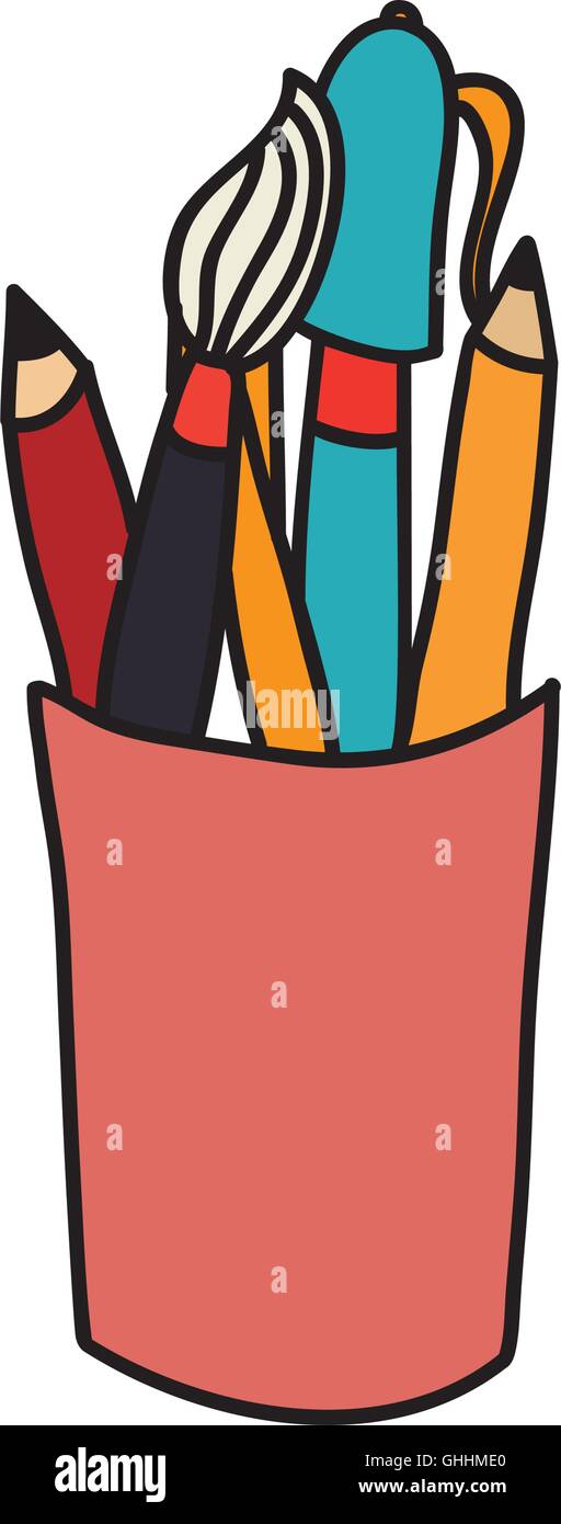 Paint pencil brush icon vector illustration Stock Vector Image & Art