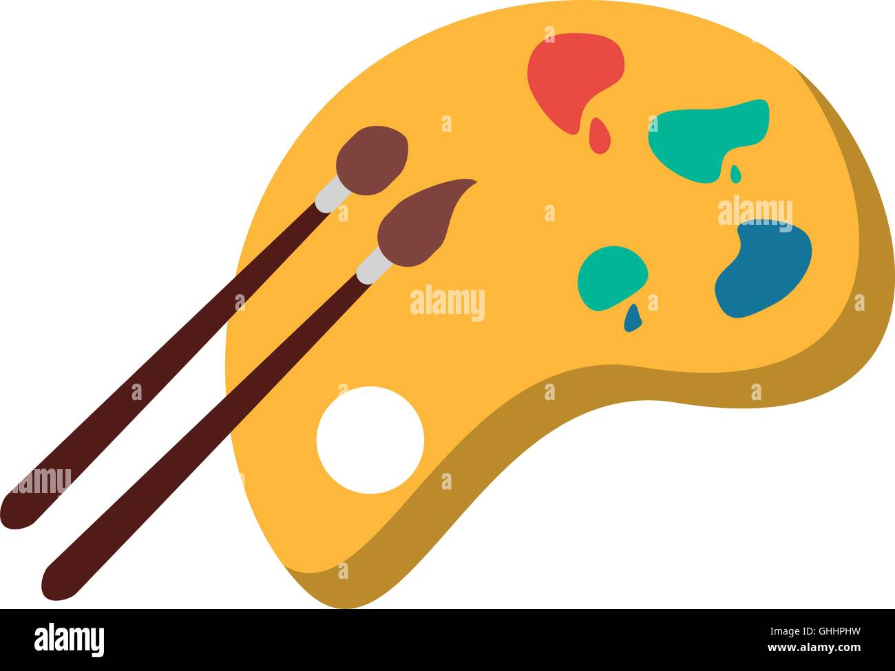paint brush and palette icon Stock Vector Image & Art - Alamy